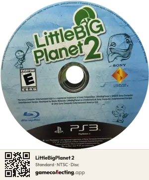 LittleBigPlanet 2 PlayStation 3, NTSC disc
