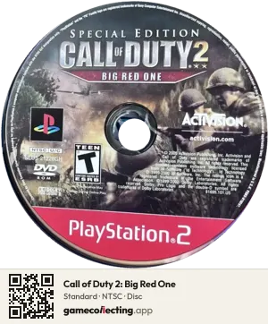 Call of Duty 2: Big Red One PlayStation 2, NTSC disc