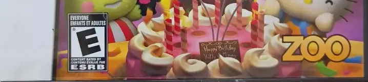 Hello Kitty: Birthday Adventures, the ESRB box on its front