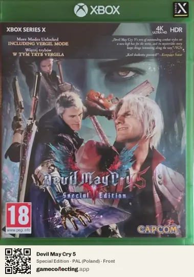 Devil May Cry 5 Xbox Series X, Poland box front