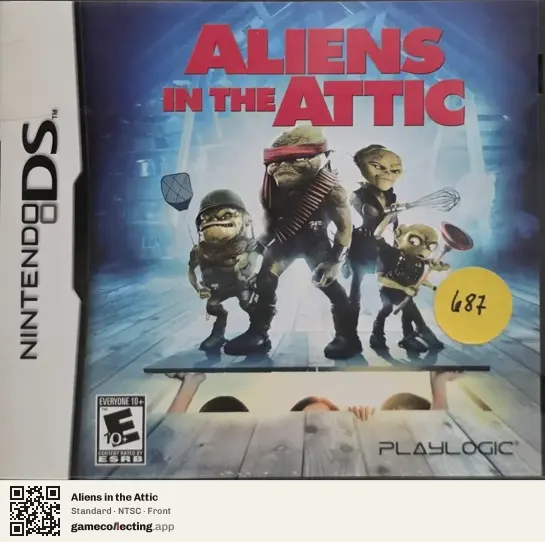 Aliens in the Attic Nintendo DS, NTSC box front