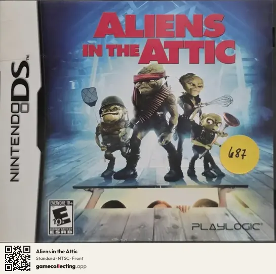 Aliens in the Attic Nintendo DS, NTSC box front