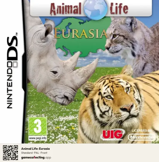 Animal Life: Eurasia Nintendo DS, PAL box front