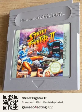 Street Fighter II Game Boy, PAL cartridge label