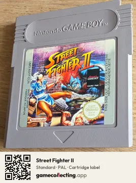 Street Fighter II Game Boy, PAL cartridge label
