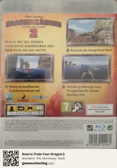 How to Train Your Dragon 2 PlayStation 3, Germany box back
