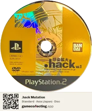 .hack Mutation PlayStation 2, Asia disc