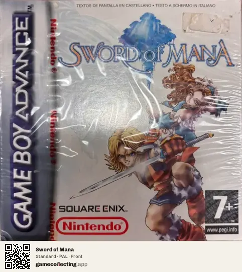 Sword of Mana Game Boy Advance, PAL box front