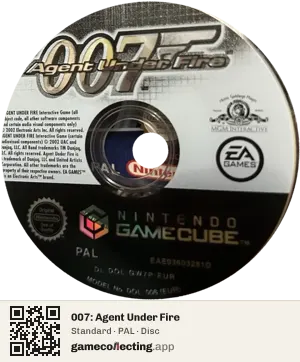 007: Agent Under Fire Nintendo GameCube, PAL disc