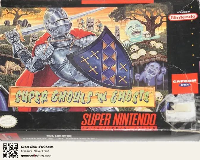 Super Ghouls 'n Ghosts Super Nintendo Entertainment System, NTSC box front