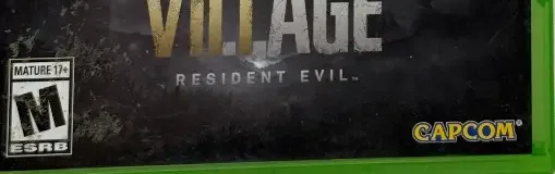 Resident Evil Village, the ESRB box on its front