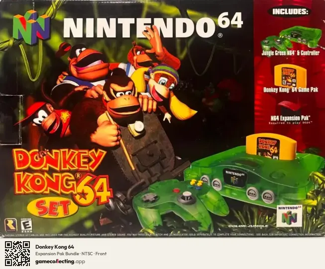 Donkey Kong 64 Nintendo 64, NTSC box front