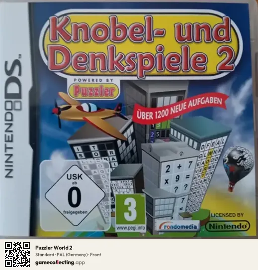 Puzzler World 2 Nintendo DS, Germany box front