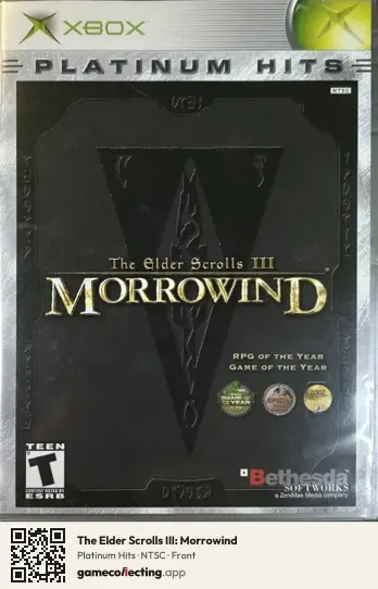 The Elder Scrolls III: Morrowind Xbox, NTSC box front