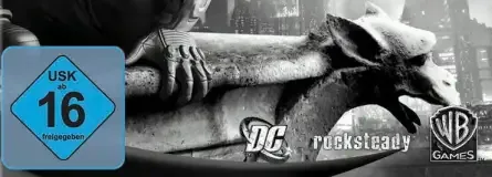 Batman: Arkham City, the USK square on its front