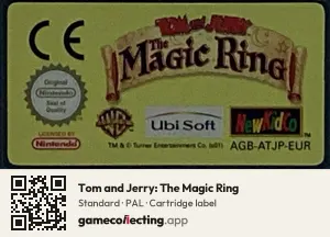 Tom and Jerry: The Magic Ring Game Boy Advance, PAL cartridge label