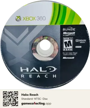 Halo: Reach Xbox 360, NTSC disc