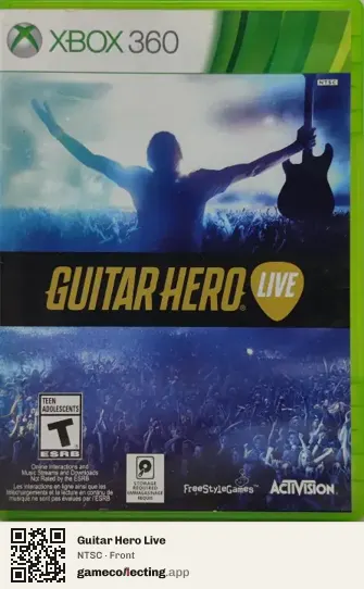 Guitar Hero Live Xbox 360, NTSC box front