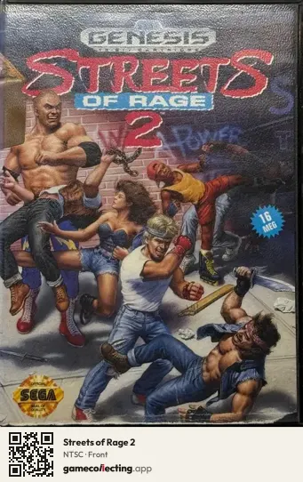 Streets of Rage 2 Sega Mega Drive / Genesis, NTSC box front