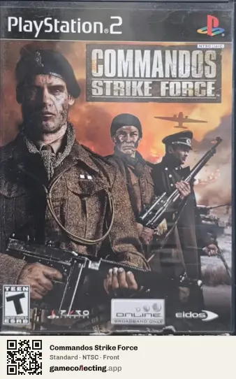 Commandos Strike Force PlayStation 2, NTSC box front