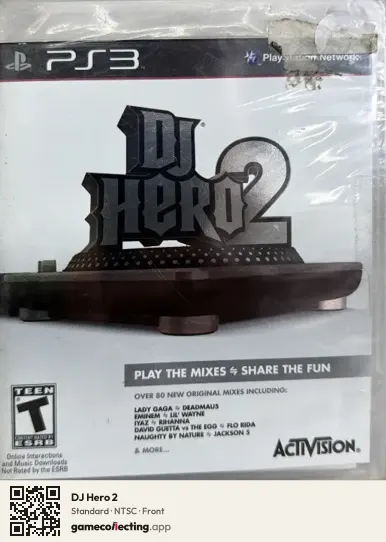 DJ Hero 2 PlayStation 3, NTSC box front