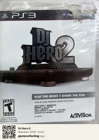 DJ Hero 2 PlayStation 3, NTSC box front