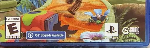 Sackboy: A Big Adventure, the ESRB box on its front