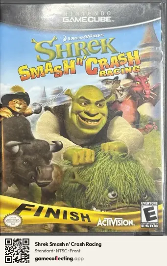 Shrek Smash n' Crash Racing Nintendo GameCube, NTSC box front