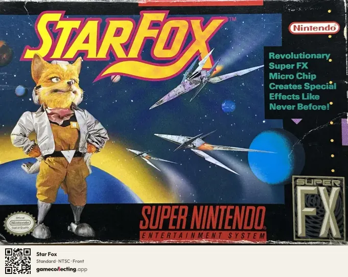 Star Fox Super Nintendo Entertainment System, NTSC box front