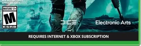 Battlefield 2042, the ESRB box on its front