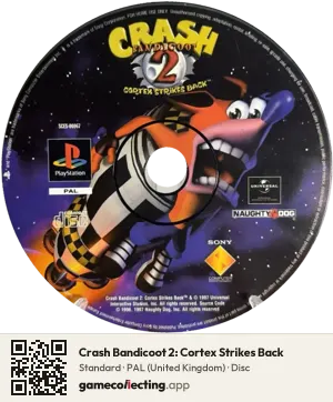 Crash Bandicoot 2: Cortex Strikes Back PlayStation, PAL disc