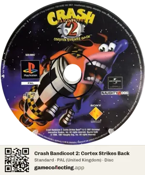 Crash Bandicoot 2: Cortex Strikes Back PlayStation, PAL disc