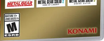 Metal Gear Solid: Master Collection Vol. 1, the ESRB box on its front