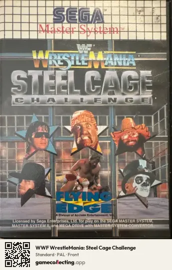 WWF WrestleMania: Steel Cage Challenge Sega Master System, PAL box front