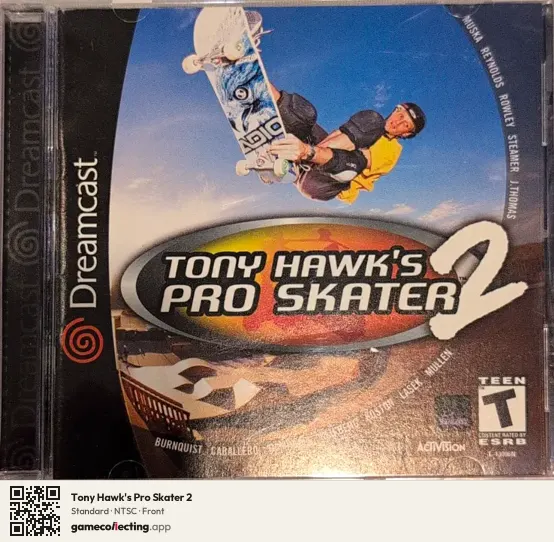 Tony Hawk's Pro Skater 2 Sega Dreamcast, NTSC box front