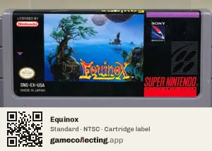 Equinox Super Nintendo Entertainment System, NTSC cartridge label