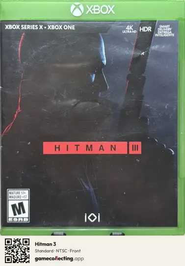 Hitman 3 Xbox Series X, NTSC box front