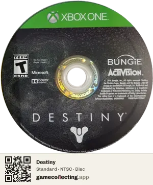 Destiny Xbox One, NTSC disc