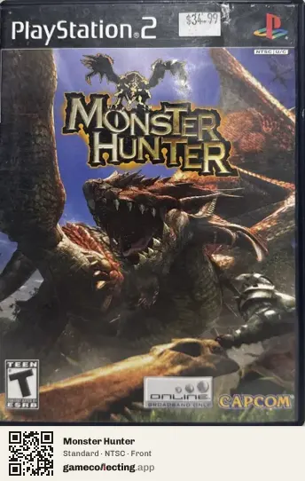 Monster Hunter PlayStation 2, NTSC box front