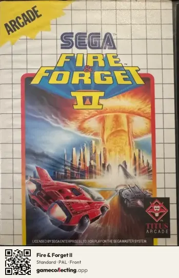 Fire & Forget II Sega Master System, PAL box front