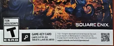 Octopath Traveler II, the ESRB box on its front