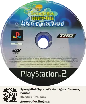 SpongeBob SquarePants: Lights, Camera, Pants! PlayStation 2, PAL disc