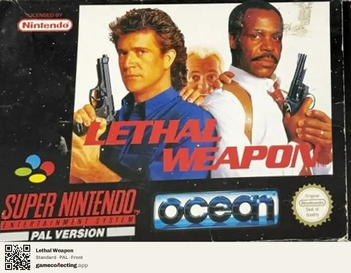 Lethal Weapon Super Nintendo Entertainment System, PAL box front