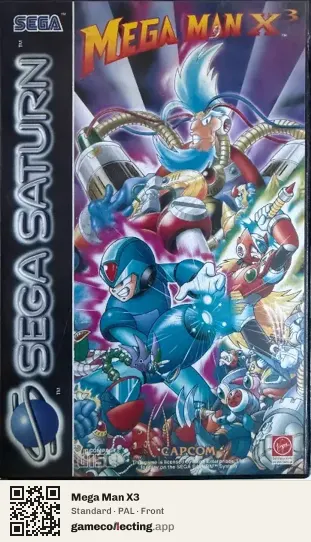 Mega Man X3 Sega Saturn, PAL box front