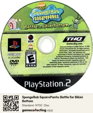 SpongeBob SquarePants: Battle for Bikini Bottom PlayStation 2, NTSC disc