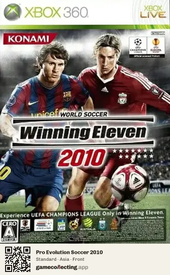 Pro Evolution Soccer 2010 Xbox 360, Asia box front