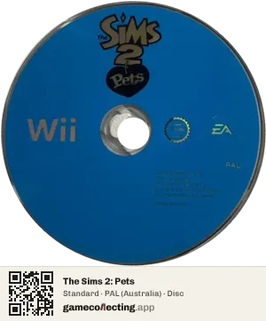 The Sims 2: Pets Nintendo Wii, PAL disc