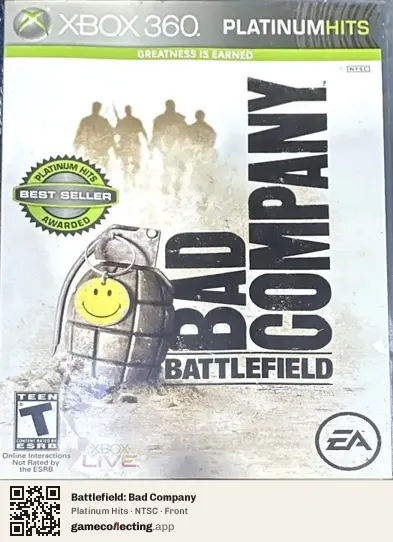 Battlefield: Bad Company Xbox 360, NTSC box front