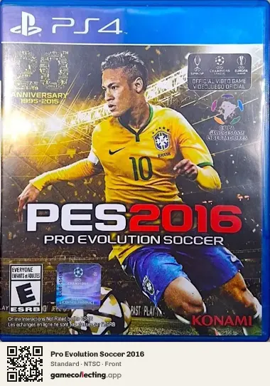 Pro Evolution Soccer 2016 PlayStation 4, NTSC box front