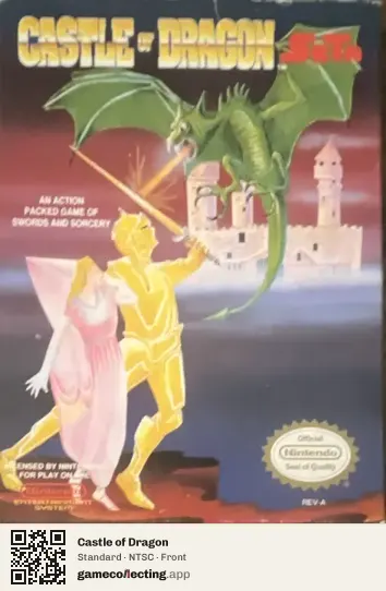 Castle of Dragon Nintendo Entertainment System, NTSC box front